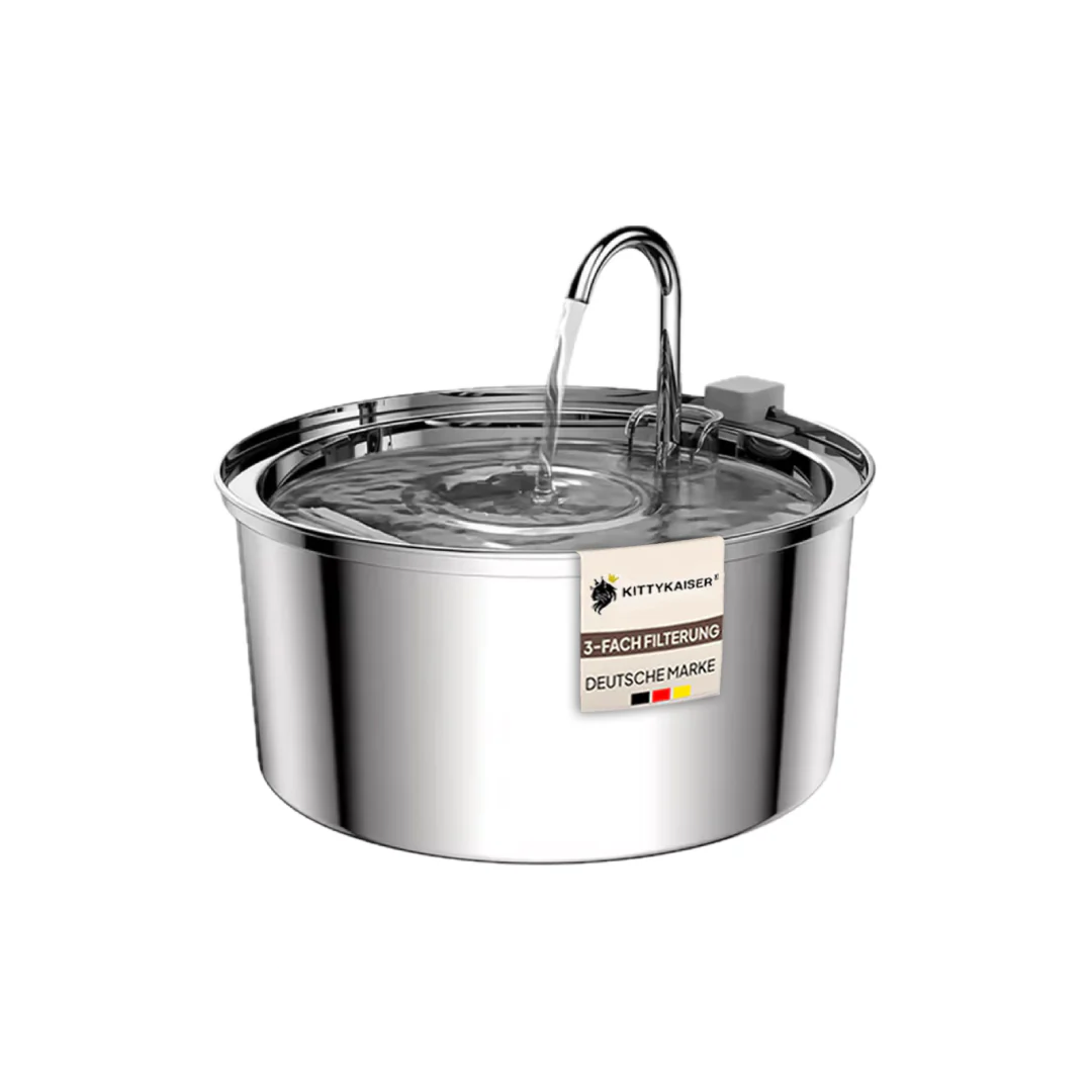 Fontaine pour chat KittyKaiser® (Acier Inoxydable)