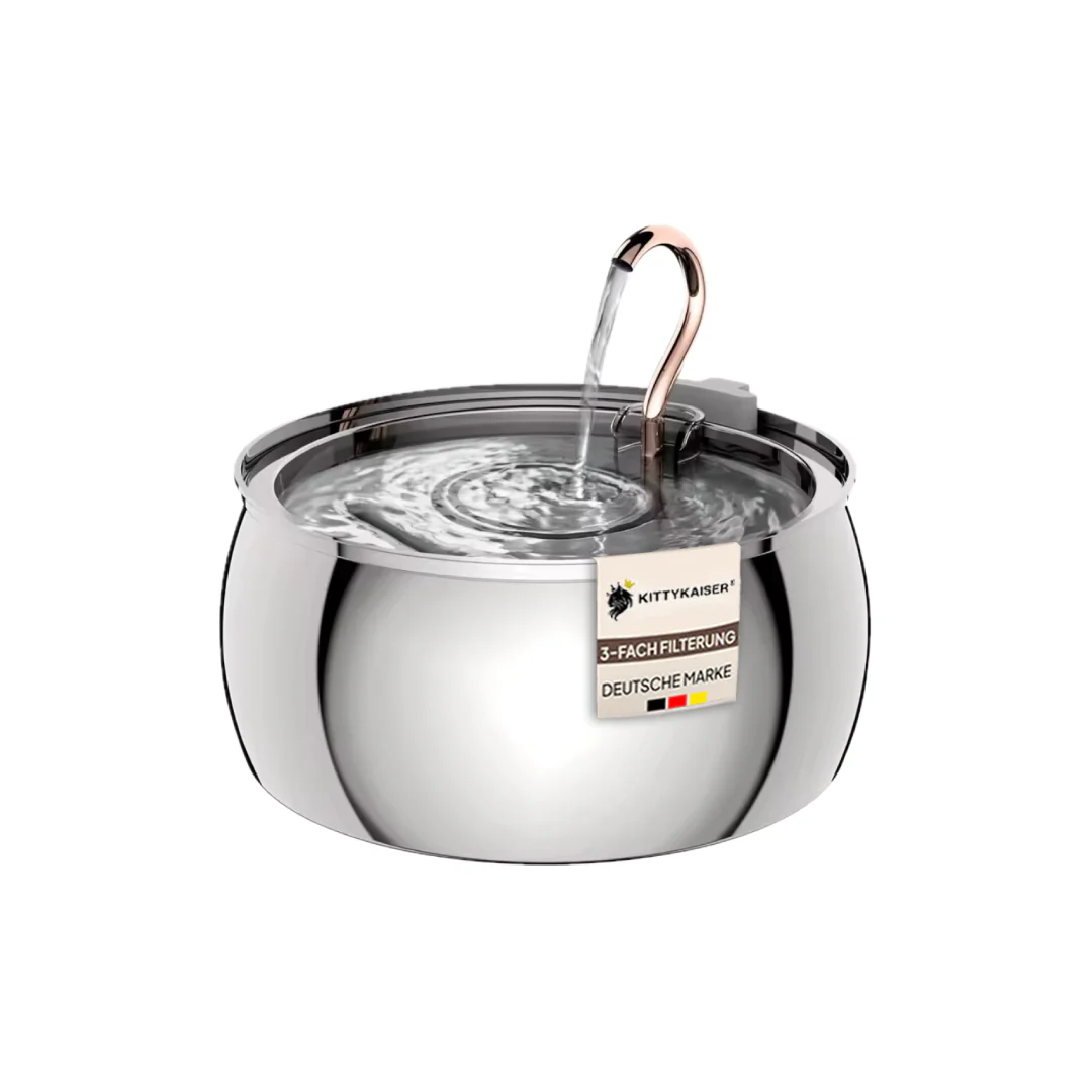 Fontaine pour chat KittyKaiser® (Acier Inoxydable)