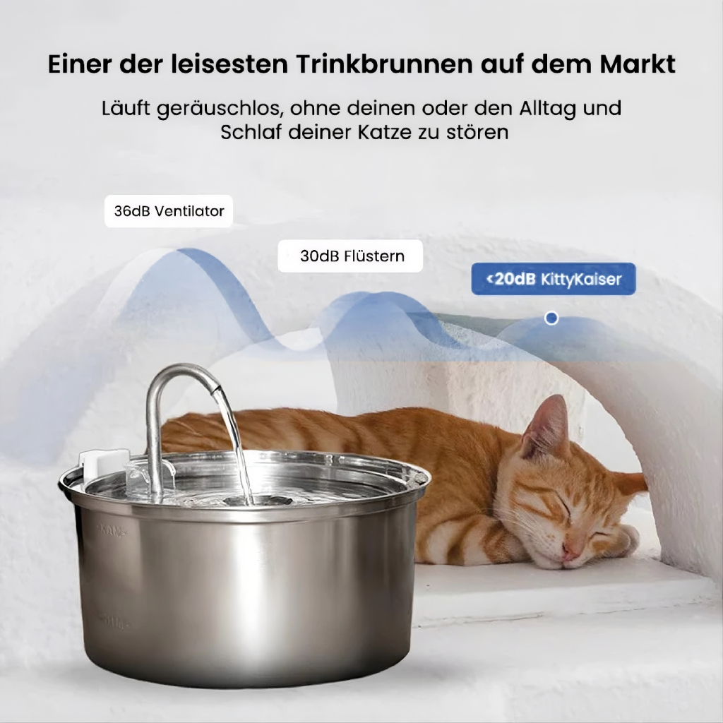 KittyKaiser® Katzenbrunnen (Edelstahl)