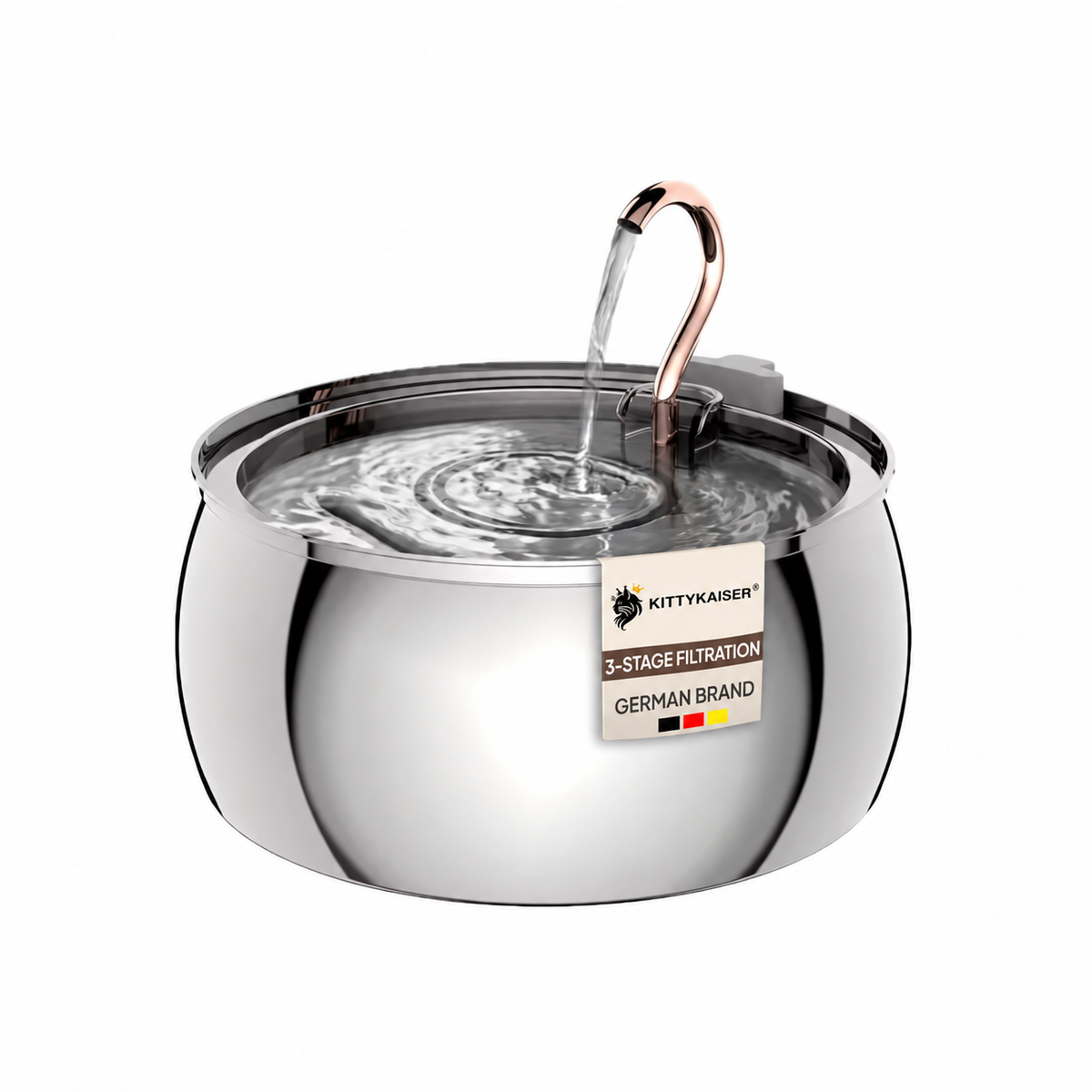 KittyKaiser® Cat Fountain (Stainless Steel)