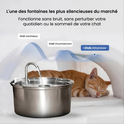 Fontaine pour chat KittyKaiser® (Acier Inoxydable)
