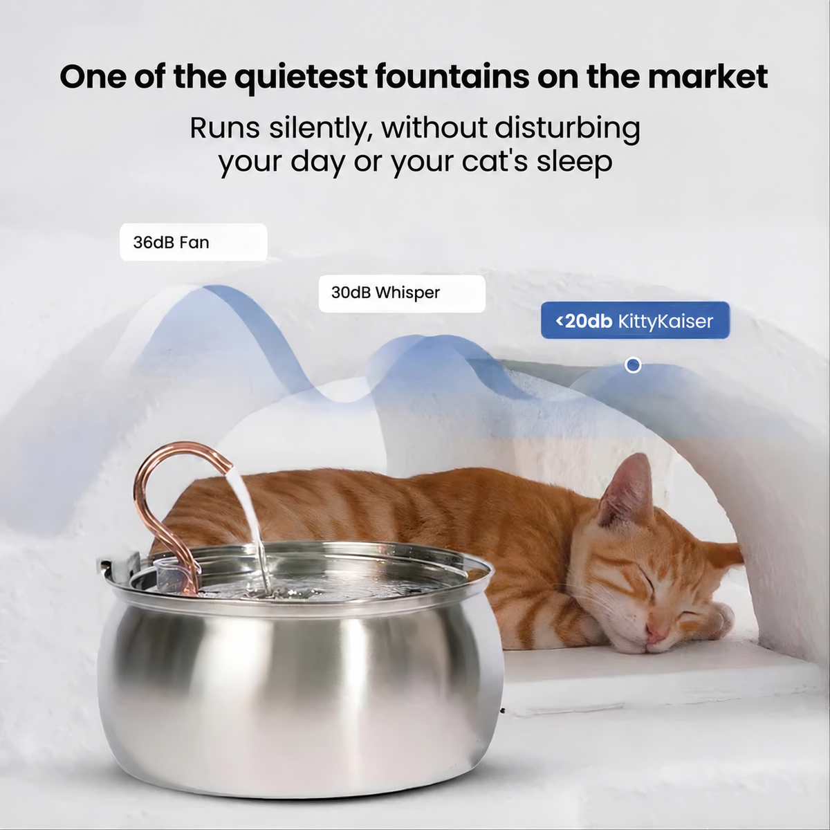 KittyKaiser® Cat Fountain (Stainless Steel)