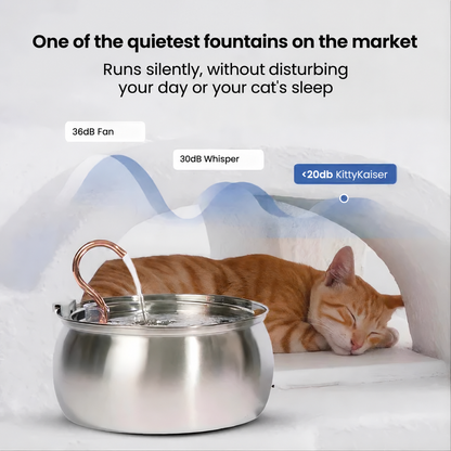 KittyKaiser® Cat Fountain (Stainless Steel)
